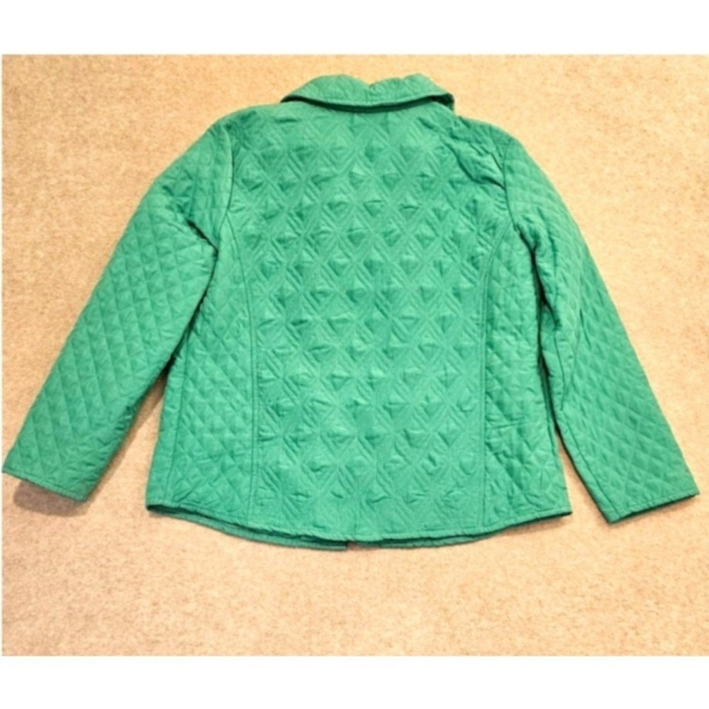 SOUTHERN LADY | Teal Green Quilted Full-Zip Lightweight Jacket - Size S - Picture 3 of 14
